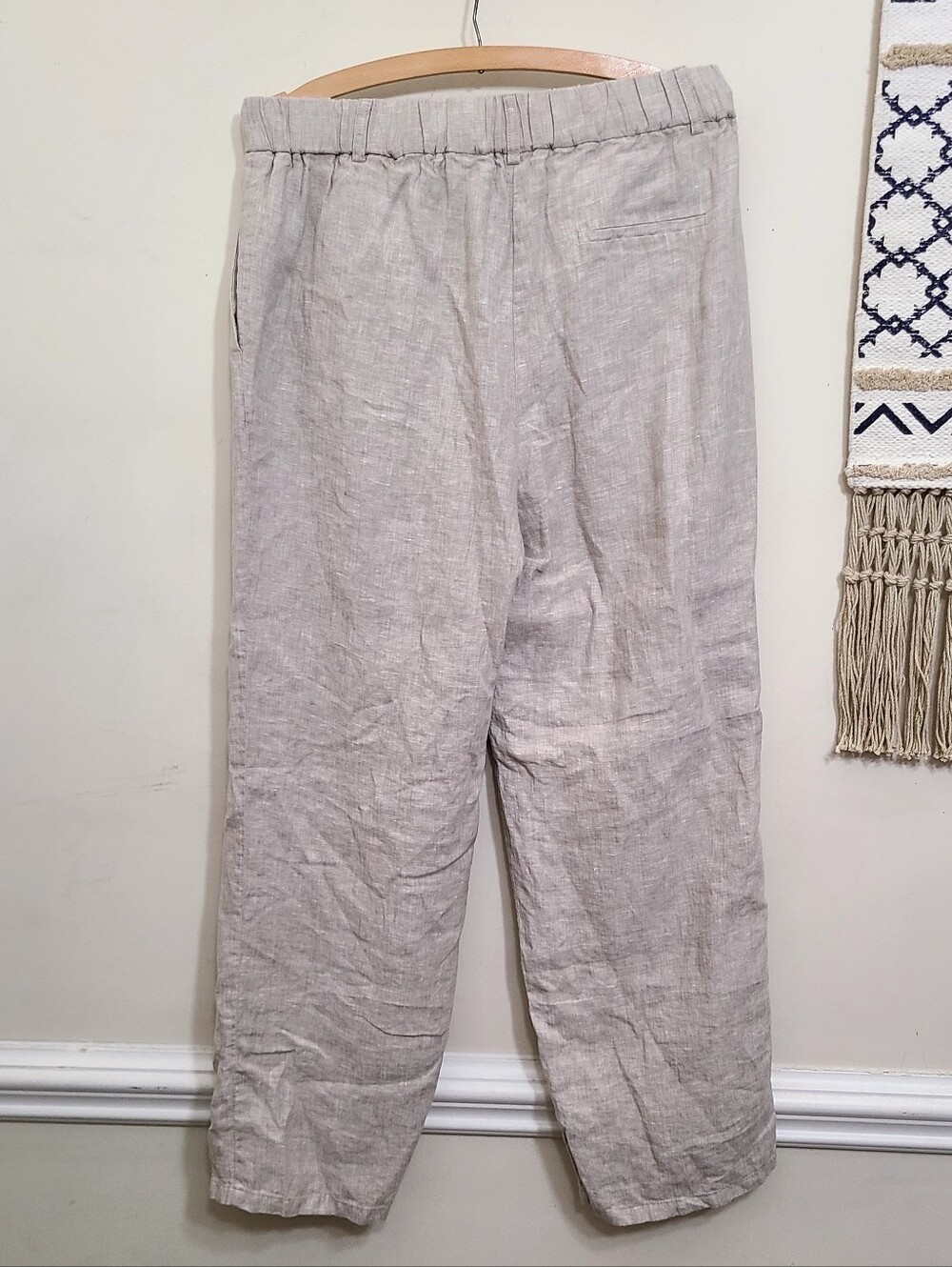 Quince European Linen Pleated Trousers In Flax Size 8 - Picture 8 of 8